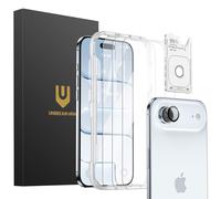 UNBREAKcable 3-Pack for iPhone 17 Air Screen Protector with Camera Protection, 9H Hardness, HD Clarity, Anti-Fingerprint, Case Friendly, 3 Tempered Glass + 3 Camera Lens Protectors-6.5 Inch