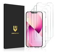 UNBREAKcable 3 Pack Screen Protector for iPhone 13/13 Pro, Double Shatterproof Tempered Glass [Easy Installation] [HD Clear] [Case Friendly] for iPhone 6.1 inch