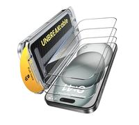 UNBREAKcable 3-Pack Screen Protector for iPhone 15 Plus Tempered Glass - [9H+ Hardness] [Military Grade Shatterproof] [Longest Durable] [99.99% HD Clear] Full Coverage for iPhone 6.7 inch