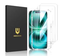 UNBREAKcable 3-Pack Screen Protector for iPhone 16 Plus, Double Shatterproof Tempered Glass [Easy Installation Frame] [9H Hardness] [99.99% HD Clear] [Case Friendly] for iPhone 6.7 inch