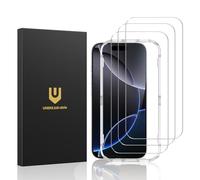 UNBREAKcable 3-Pack Screen Protector for iPhone 16 Pro Max, Double Shatterproof Tempered Glass [Easy Installation Frame] [9H Hardness] [99.99% HD Clear] [Case Friendly] for iPhone 6.9 inch