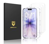 UNBREAKcable 3-Pack Screen Protector for iPhone 17, Double Shatterproof Tempered Glass [Easy Installation Frame] [9H Hardness] [99.99% HD Clear] [Case Friendly] for iPhone 6.3 inch