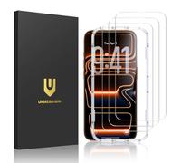 UNBREAKcable 3-Pack Screen Protector for iPhone 17 Pro Max, Double Shatterproof Tempered Glass [Easy Installation Frame] [9H Hardness] [99.99% HD Clear] [Case Friendly] for iPhone 6.9 inch