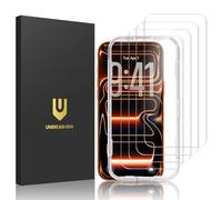 UNBREAKcable 4-Pack Screen Protector for iPhone, Double Shatterproof Tempered Glass [Easy Installation Frame] [9H Hardness] [99.99% HD Clear] [Case Friendly] for iPhone 6.3 inch