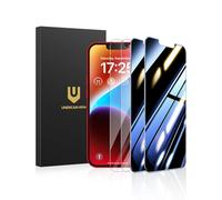 UNBREAKcable 4PCS Screen Protector for iPhone 14 Plus - 2 Privacy Tempered Glass+ 2 Clear Glass Double Shatterproof [Installation Frame] [9H Hardness] [Case Friendly] Anti-Scratch iPhone 6.7 inch