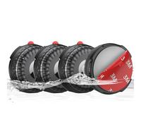 UNBREAKcable AirTag Holder[4 Pack], IPX8 Waterproof AirTag Case Tracker with 3M Adhesive Sticker, Screw Top Design, Protective Airtag Cover for Car, Bike, Luggage, Remote Control (Translucent Black)