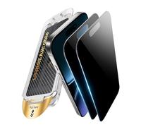 UNBREAKcable for iPhone 16 Pro Privacy Screen Protector, Tempered Glass 6.3", DustProof OneStep Installation, 25° Anti-Spy, 9H Military-Grade Shatterproof, Bubble-Free, Case-Friendly, 2 Pack