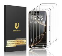 UNBREAKcable for iPhone 16 Pro Screen Protector, 3-Pack Full Coverage Tempered Glass [Military Grade Shatterproof] [9H Hardness] [Easy Installation Frame] [Bubble Free] for iPhone 16 Pro 6.3"