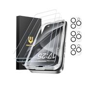 UNBREAKcable iPhone 15 Pro Max Screen Protector 3-Pack, Upgraded Dual-Tempered Glass + 3 Camera Lens Protectors, Military-Grade 9H Hardness, HD Clarity, Anti-Fingerprint, Case Friendly, 6.7 Inch