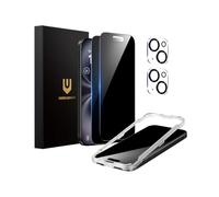 UNBREAKcable iPhone 16 Privacy Screen Protector 2-Pack, Upgraded Dual-Tempered Glass + 2 Camera Lens Protectors, 25° Anti-Spy, Military-Grade 9H+, HD Clear, Anti-Fingerprint, 6.1 Inch