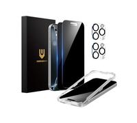 UNBREAKcable iPhone 16 Pro Max Privacy Screen Protector 2-Pack, Upgraded Dual-Tempered Glass + 2 Camera Lens Protectors, 25° Anti-Spy, Military-Grade 9H+, HD Clear, Anti-Fingerprint, 6.9 Inch