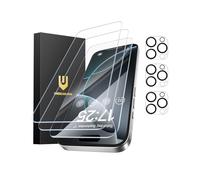 UNBREAKcable iPhone 16 Pro Max Screen Protector 3-Pack, 3 Tempered Glass + 3 Camera Lens Protectors, 9H Hardness, HD Clarity, Anti-Fingerprint, Case Friendly, 6.9 Inch