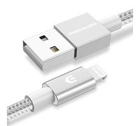 UNBREAKcable iPhone Charger Cable [Upgraded C89 Apple MFi Certified]Nylon Braided Apple Charger USB Fast Charging Lightning Cable for iPhone 11 Pro Xs Max XR X 8 7 6s 6 SE 5 5s iPad iPod-3.3ft, Silver
