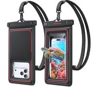 UNBREAKcable Large Waterproof Phone Pouch Floating [IPX8 Waterproof] [Up to 8"] [Sponge Cushion] Phone Case Dry Bag for iPhone 17 Air 16 15 14 13 12 11 Pro Max, Samsung Galaxy S25 S24 Ultra -2 Pack