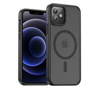 UNBREAKcable Magnetic for iPhone 12 Case, Compatible with MagSafe, Full Camera Protection, Built-in Magnetic Ring, Drop Protection Shockproof Slim Phone Cover (Black)