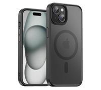 UNBREAKcable Magnetic for iPhone 15 Case (6.1"), Compatible with MagSafe, Full Camera Protection, Built-in Magnetic Ring, Drop Protection Shockproof Slim iPhone Cover, Matte Anti-Fingerprint - Black