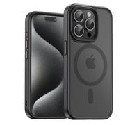 UNBREAKcable Magnetic for iPhone 15 Pro Case, Compatible with MagSafe, Full Camera Protection, Built-in Magnetic Ring, Drop Protection Shockproof Slim Phone Cover (Black)