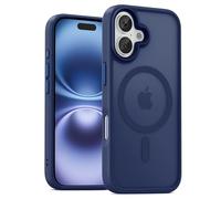 UNBREAKcable Magnetic for iPhone 16 Case (6.1"), Compatible with MagSafe, Full Camera Protection, Built-in Magnetic Ring, Drop Protection Shockproof Slim iPhone Cover, Matte Anti-Fingerprint-Deep Blue