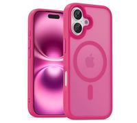 UNBREAKcable Magnetic for iPhone 16 Case 6.1-Inch, Compatible with MagSafe, Full Camera Protection, Built-in Magnetic Ring, Drop Protection Shockproof Slim Phone Cover-Hot Pink