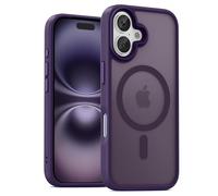 UNBREAKcable Magnetic for iPhone 16 Case 6.1-Inch, Compatible with MagSafe, Full Camera Protection, Built-in Magnetic Ring, Drop Protection Shockproof Slim Phone Cover-Dark Purple