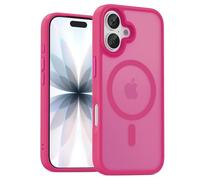 UNBREAKcable Magnetic for iPhone 17 Case 6.3-Inch, Compatible with MagSafe, Full Camera Protection, Built-in Magnetic Ring, Drop Protection Shockproof Slim Phone Cover - Hot Pink