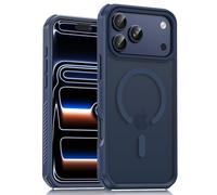 UNBREAKcable Magnetic for iPhone 17 Pro Case(6.3"), Compatible with MagSafe, Strong Magnetic Hold, Anti-Slip Side Grip, Shockproof Slim iPhone Cover with Camera and Screen Protection-Navy Blue