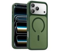 UNBREAKcable Magnetic for iPhone 17 Pro Case 6.3-Inch, Compatible with MagSafe, Full Camera Protection, Built-in Magnetic Ring, Drop Protection Shockproof Slim Phone Cover - Dark Green
