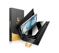 UNBREAKcable Privacy Screen Protector for iPhone 15 Plus, 3 Pack Full Coverage Tempered Glass [28° Anti-Spy] [9H Hardness] [Easy Installation Box] Shatterproof Private Screen Guard