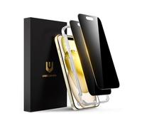 UNBREAKcable Privacy Screen Protector for iPhone 15 Plus, Anti-Spy Shatterproof Tempered Glass [True 28°Anti Spy] [9H Hardness] [Easy Installation Frame] Black Protector for iPhone 6.7" - 2 Pack