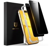 UNBREAKcable Privacy Screen Protector for iPhone 15 Pro - 2 Pack, 9H Hardness Shatterproof Tempered Glass Film for iPhone 15 Pro 6.1" [True 28°Anti Spy] [Easy Installation Frame] [Case Friendly]