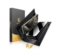 UNBREAKcable Privacy Screen Protector for iPhone 15 Pro Max, 3 Pack Full Coverage Tempered Glass [28° Anti-Spy] [9H Hardness] [Easy Installation Box] Shatterproof Private Screen Guard