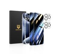 UNBREAKcable Privacy Screen Protector for iPhone 15 Pro Max (6.7-Inch), 2-Pack + 2 Lens Protectors|25° Anti-Spy|9H Hardness|Anti-Fingerprint|HD Clarity Tempered Glass