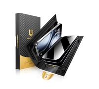 UNBREAKcable Privacy Screen Protector for iPhone 16, [25° Anti-Spy] 3-Pack 9H Glass, Easy One-Click Install, Anti-Fingerprint, Case Friendly