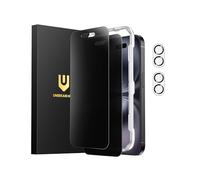 UNBREAKcable Privacy Screen Protector for iPhone 16 (6.1-Inch), 2-Pack + 2 Lens Protectors｜25° Anti-Spy｜9H Hardness｜Anti-Fingerprint｜HD Clarity Tempered Glass