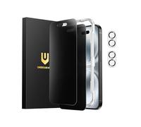 UNBREAKcable Privacy Screen Protector for iPhone 16 Plus (6.7-Inch), 2-Pack + 2 Lens Protectors｜25° Anti-Spy｜9H Hardness｜Anti-Fingerprint｜HD Clarity Tempered Glass