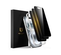 UNBREAKcable Privacy Screen Protector for iPhone 16 Plus, Shatterproof Tempered Glass [True 25°Anti Spy] [9H Hardness] [Easy Installation Frame] Private Protector for iPhone 16 Plus 6.7"-3 Pack