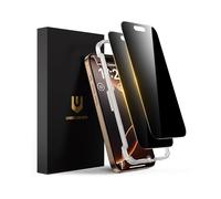 UNBREAKcable Privacy Screen Protector for iPhone 16 Pro, Anti-Spy Shatterproof Tempered Glass [True 28°Anti Spy] [9H Hardness] [Easy Installation Frame] Black Protector for iPhone 6.3" - 2 Pack