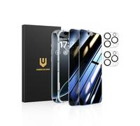 UNBREAKcable Privacy Screen Protector for iPhone 16 Pro Max (6.9-Inch), 2-Pack + 2 Lens Protectors|25° Anti-Spy|9H Hardness|Anti-Fingerprint|HD Clarity Tempered Glass