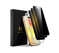 UNBREAKcable Privacy Screen Protector for iPhone 16 Pro, Shatterproof Tempered Glass [True 25°Anti Spy] [9H Hardness] [Easy Installation Frame] Private Protector for iPhone 16 Pro 6.3"-3 Pack