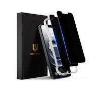 UNBREAKcable Privacy Screen Protector for iPhone 16e, Shatterproof Tempered Glass [True 28°Anti Spy] [9H Hardness] [Easy Installation Frame] Private Protector for iPhone 16e 6.1inch-2 Pack