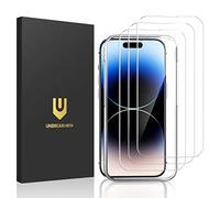 UNBREAKcable Screen Protector for iPhone 14 Pro [3-Pack], 9H Hardness Screen Protector Tempered Glass for iPhone 14 Pro (6.1 Inch) [Bubble-free, Anti-scratch, Case Friendly]- iPhone 2022 Release