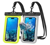 UNBREAKcable Waterproof Phone Pouch 2 Pack - IPX8 Waterproof Phone Case - Dry Bag for iPhone 15 Pro Max 14 13 12 11 XR XS SE Samsung S23 S23+ S22 S22+ S21 FE S10+ Huawei etc... - 7 Inch - Grey&Green