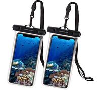 UNBREAKcable Universal Waterproof Phone Pouch 2 Pack - IPX8 Waterproof Phone Case Dry Bag for iPhone 15 14 13 12 11 Pro Max XR XS X 8 7 6s 6 Plus Samsung S23 S22 S21 S20 S10e, Huawei, Up to 7.0 inch