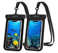 UNBREAKcable Waterproof Phone Pouch, IPX8 Waterproof Phone Case, Travel Essentials, [Dry Bags for iPhone Samsung Huawei Xiaomi...] [7 Inch] [2 Pack] Black