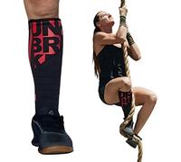 UNBROKENSHOP Shin Sleeves Pro Red 7mm Neoprene, Weightlifting, Deadlift, Rope Climb, Box Jumps for Men and Women, Single (S/M)