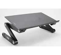Uncaged Ergonomics WorkEZ Adjustable Laptop Stand for Desk, Laptop Stand Adjustable Height, Foldable Aluminum Cooling Computer Holder & Riser for Desk Bed, Black, XL