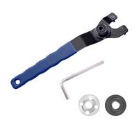 uncakil Adjustable Angle Grinder Spanner Wrench Universal Tool Small Pin Spanner,locknut Wrench, Pocket-Sized Angle with and Two Grinder spacers Compatible for Electric Angle Grinders(Blue)