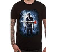 Uncharted 4 Cover Art a Thief's End Official Video Game Tee T-Shirt Mens Unisex (Large)