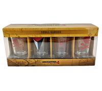 Uncharted 4 Shot Glasses 4-Pack Glass New OVP