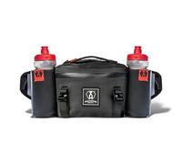 Uncharted Supply Co. Park Pack - Bounce Free,Waterproof Hip Bag for Running, Hiking, Biking - Two Water Bottles, Zip Pockets, Black, 9 x 4.2 x 5.5, 2.8L, Minimalist, Low-profile Waterproof Hip Pack
